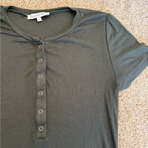 Oliviaceous Green Button-Up Bodysuit